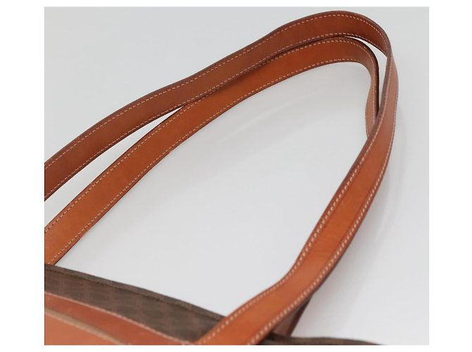 Céline Borsa tote in tela Macadam CELINE in pelle PVC marrone oro Auth 137828 D'oro - vista 14