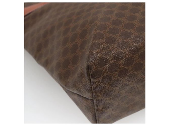 Céline Borsa tote in tela Macadam CELINE in pelle PVC marrone oro Auth 137828 D'oro - vista 17