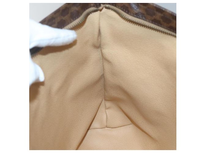 Céline Borsa tote in tela Macadam CELINE in pelle PVC marrone oro Auth 137828 D'oro - vista 21