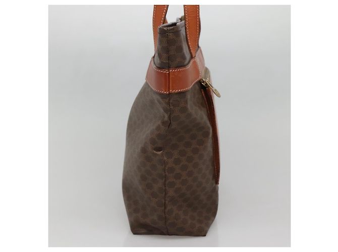 Céline Borsa tote in tela Macadam CELINE in pelle PVC marrone oro Auth 137828 D'oro - vista 3