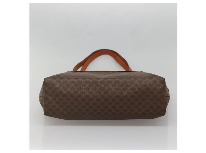 Céline Borsa tote in tela Macadam CELINE in pelle PVC marrone oro Auth 137828 D'oro - vista 5