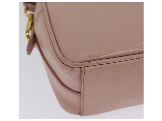 Saffiano Borsa a Spalla PRADA in Pelle Safiano Rosa Oro Auth 141282 D'oro - vista 15
