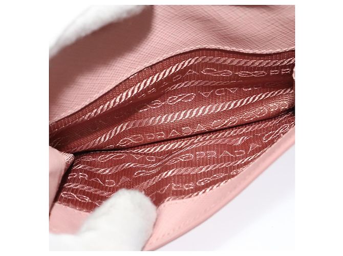 Saffiano Borsa a Spalla PRADA in Pelle Safiano Rosa Oro Auth 141282 D'oro - vista 19