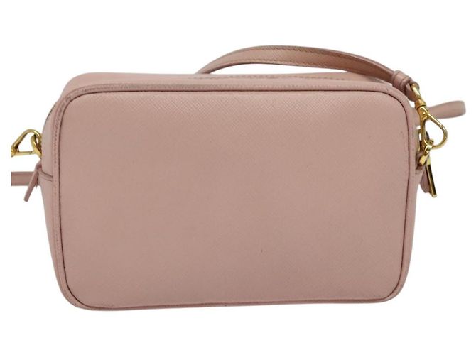 Saffiano Borsa a Spalla PRADA in Pelle Safiano Rosa Oro Auth 141282 D'oro - vista 2