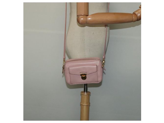Saffiano Borsa a Spalla PRADA in Pelle Safiano Rosa Oro Auth 141282 D'oro - vista 21