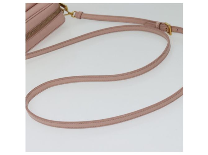 Saffiano Borsa a Spalla PRADA in Pelle Safiano Rosa Oro Auth 141282 D'oro - vista 7