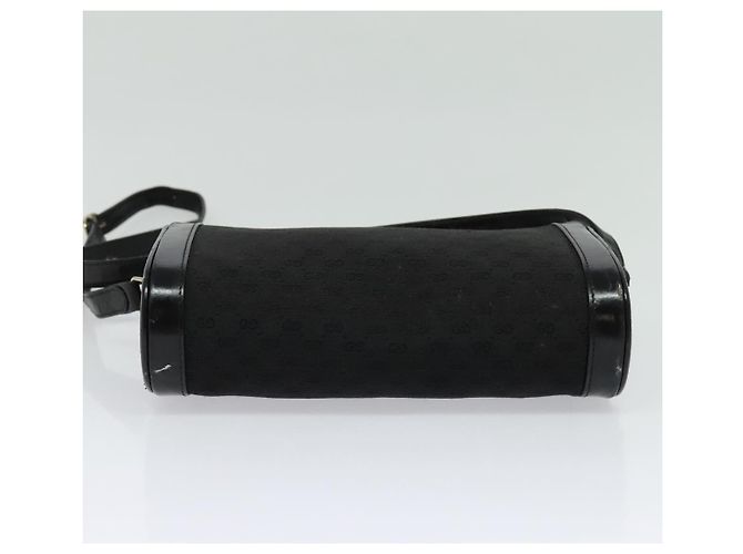 Bolsa de ombro em lona Micro GG Gucci em couro dourado e preto Auth ep10465 - vista 10