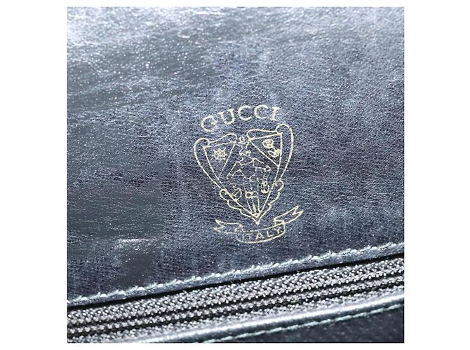 Bolsa de ombro em lona Micro GG Gucci em couro dourado e preto Auth ep10465 - vista 15