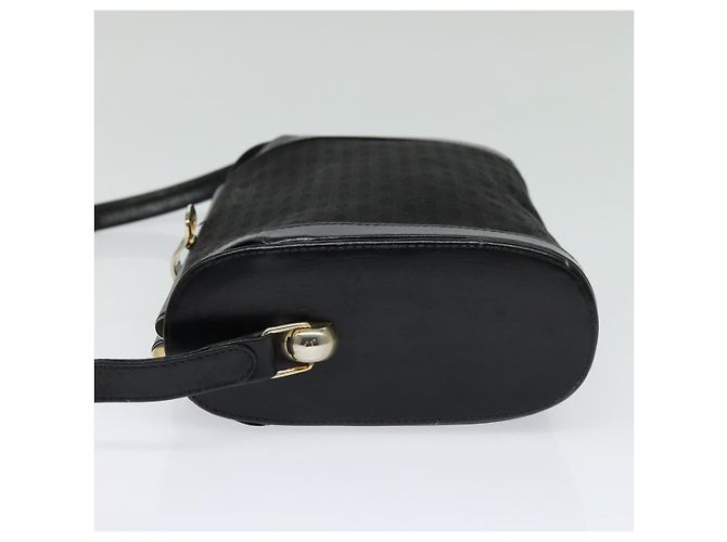 Bolsa de ombro em lona Micro GG Gucci em couro dourado e preto Auth ep10465 - vista 4