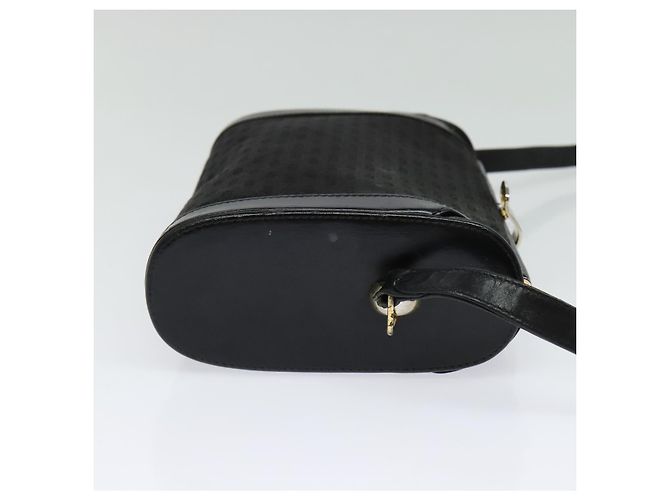 Bolsa de ombro em lona Micro GG Gucci em couro dourado e preto Auth ep10465 - vista 5