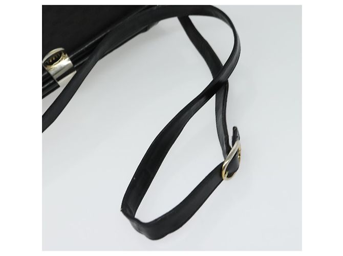 Bolsa de ombro em lona Micro GG Gucci em couro dourado e preto Auth ep10465 - vista 7