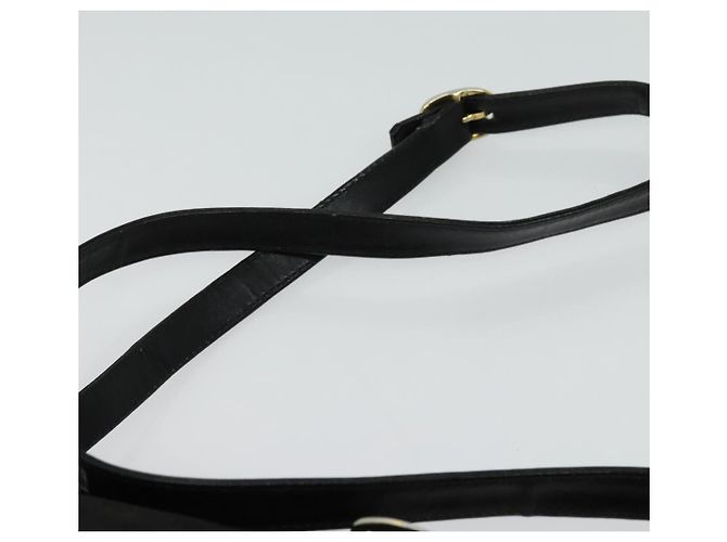 Bolsa de ombro em lona Micro GG Gucci em couro dourado e preto Auth ep10465 - vista 8