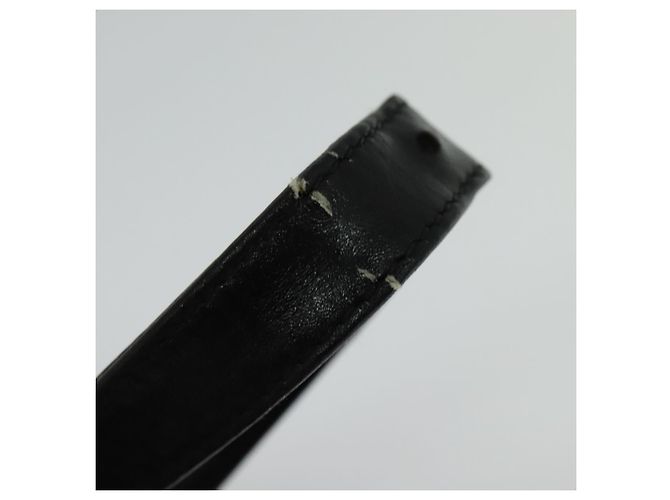 Bolsa de ombro em lona Micro GG Gucci em couro dourado e preto Auth ep10465 - vista 9