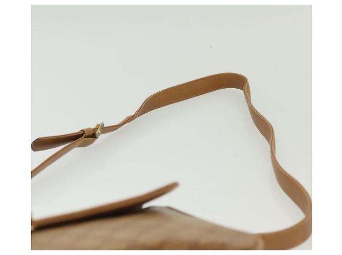 Céline Borsa a Spalla in Tela Macadam CELINE PVC Beige Oro Auth BA5468 D'oro - vista 14