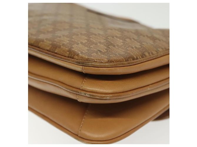 Céline Borsa a Spalla in Tela Macadam CELINE PVC Beige Oro Auth BA5468 D'oro - vista 18