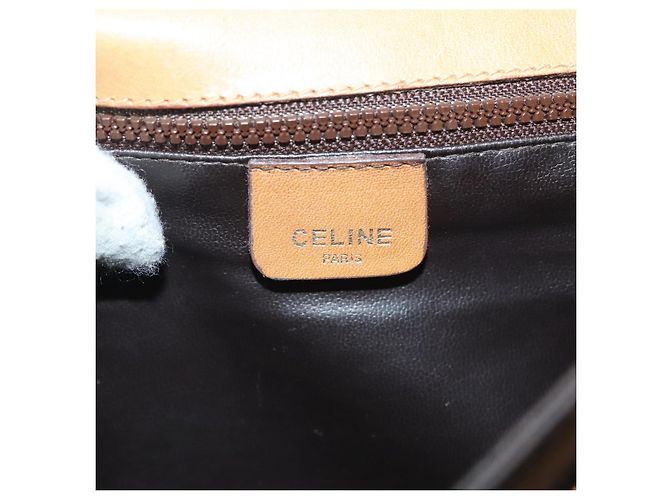 Céline Borsa a Spalla in Tela Macadam CELINE PVC Beige Oro Auth BA5468 D'oro - vista 20