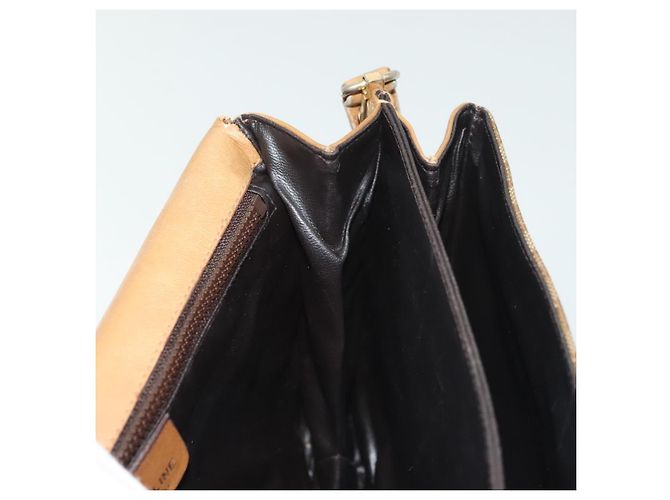 Céline Borsa a Spalla in Tela Macadam CELINE PVC Beige Oro Auth BA5468 D'oro - vista 21