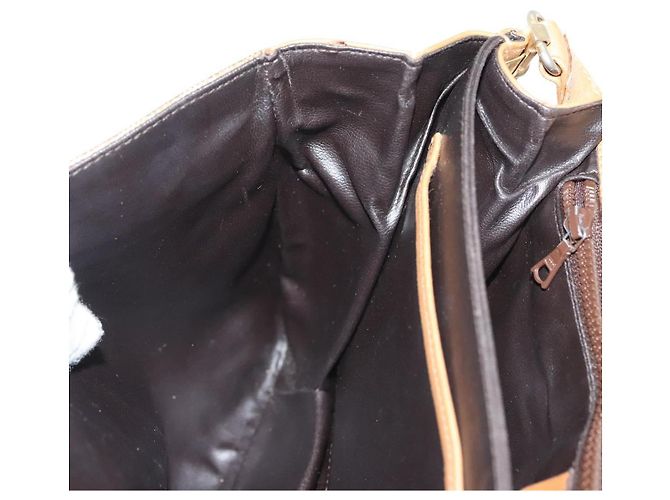 Céline Borsa a Spalla in Tela Macadam CELINE PVC Beige Oro Auth BA5468 D'oro - vista 25