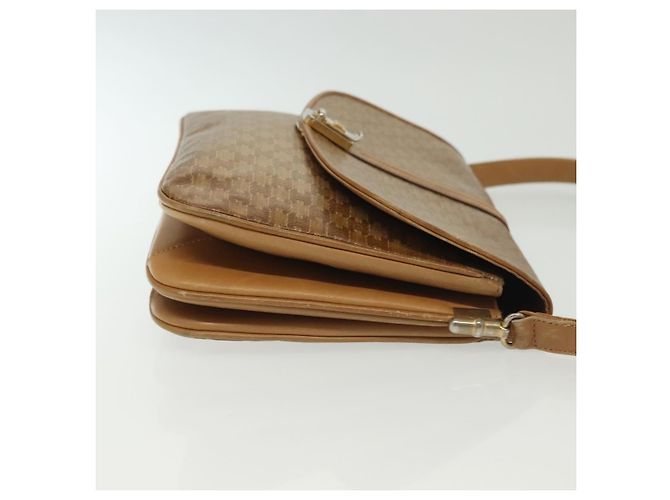 Céline Borsa a Spalla in Tela Macadam CELINE PVC Beige Oro Auth BA5468 D'oro - vista 4