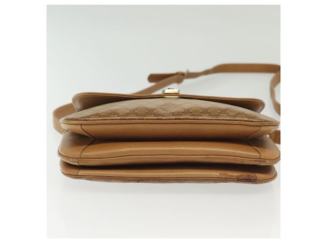 Céline Borsa a Spalla in Tela Macadam CELINE PVC Beige Oro Auth BA5468 D'oro - vista 6