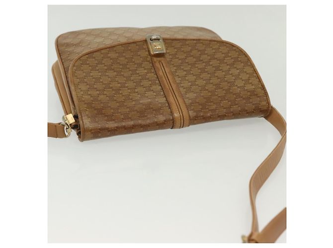 Céline Borsa a Spalla in Tela Macadam CELINE PVC Beige Oro Auth BA5468 D'oro - vista 7