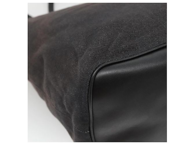 Salvatore Ferragamo Tote Bag aus schwarzem Canvas mit silberner Authentizität gh708 - Ansicht 16