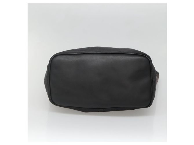 Salvatore Ferragamo Tote Bag aus schwarzem Canvas mit silberner Authentizität gh708 - Ansicht 5
