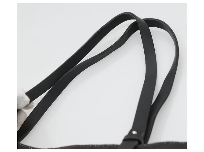 Salvatore Ferragamo Tote Bag aus schwarzem Canvas mit silberner Authentizität gh708 - Ansicht 8