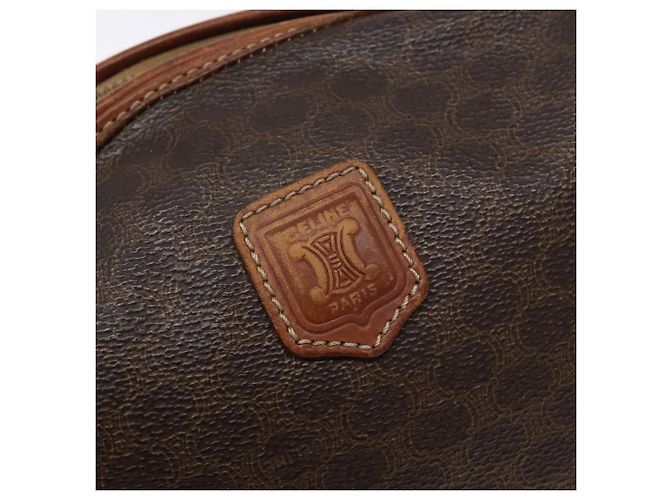 Céline CELINE Macadam Canvas Clutch Tasche aus PVC-Leder in Braun Gold Auth gh607 Golden - Ansicht 17