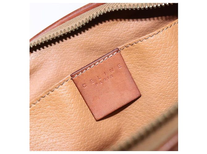 Céline CELINE Macadam Canvas Clutch Tasche aus PVC-Leder in Braun Gold Auth gh607 Golden - Ansicht 18