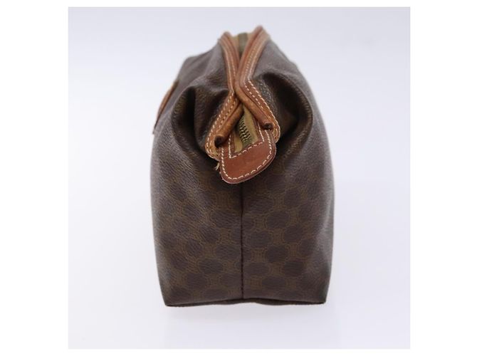 Céline CELINE Macadam Canvas Clutch Tasche aus PVC-Leder in Braun Gold Auth gh607 Golden - Ansicht 3