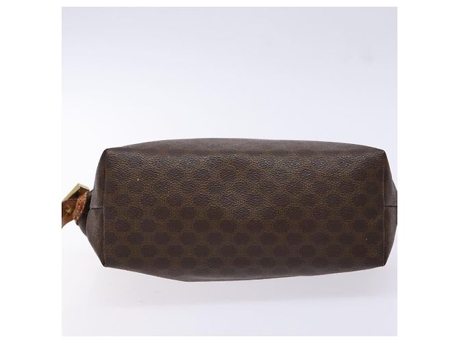 Céline CELINE Macadam Canvas Clutch Tasche aus PVC-Leder in Braun Gold Auth gh607 Golden - Ansicht 6