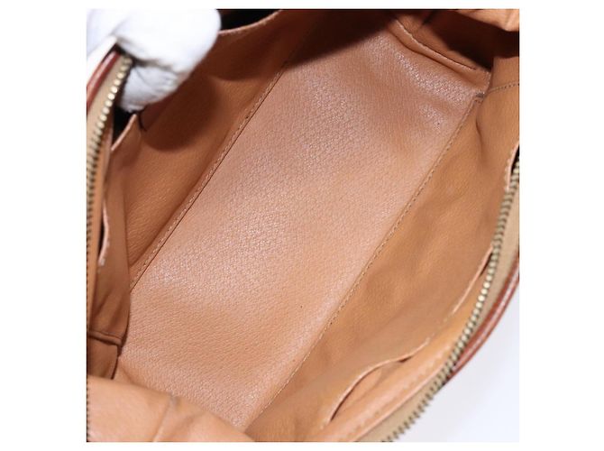 Céline CELINE Macadam Canvas Clutch Tasche aus PVC-Leder in Braun Gold Auth gh607 Golden - Ansicht 9