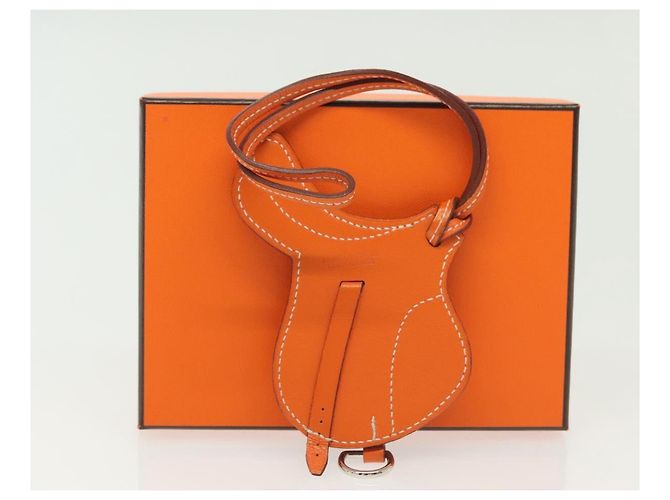 Hermès HERMES Paddock Marina Charm Pelle Marrone Auth ac3861 - vista 11
