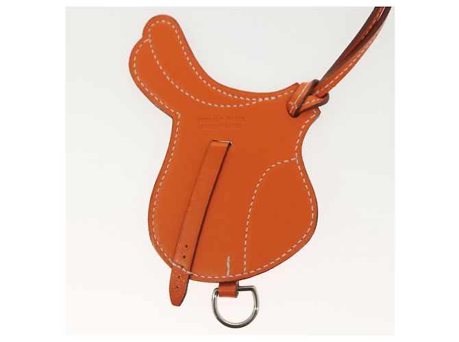 Hermès HERMES Paddock Marina Charm Pelle Marrone Auth ac3861 - vista 5