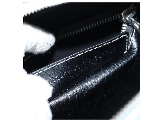 Borsa a Mano BALENCIAGA in Pelle 2 in 1 Blu Grigio Auth 135253M Marrone - vista 11