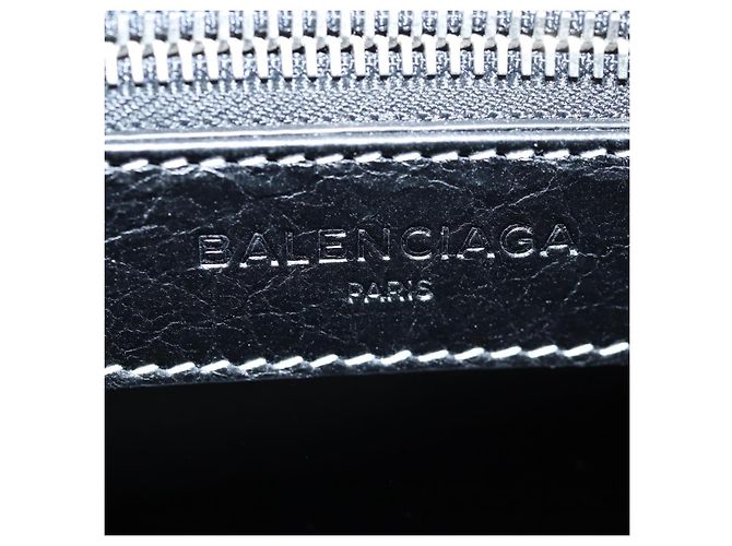 Borsa a Mano BALENCIAGA in Pelle 2 in 1 Blu Grigio Auth 135253M Marrone - vista 22