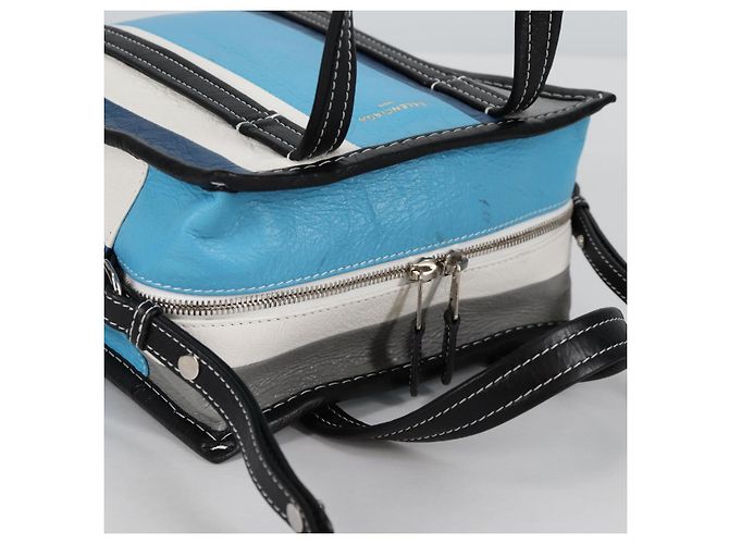 Borsa a Mano BALENCIAGA in Pelle 2 in 1 Blu Grigio Auth 135253M Marrone - vista 6