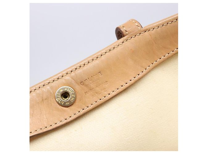 Céline Borsa tote in tela Macadam CELINE in pelle PVC bianca e oro Auth 135197 Bianco D'oro - vista 12