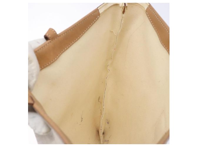 Céline Borsa tote in tela Macadam CELINE in pelle PVC bianca e oro Auth 135197 Bianco D'oro - vista 18