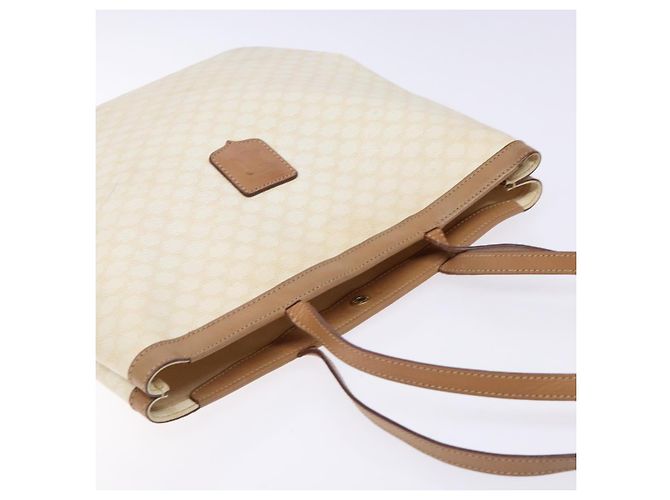 Céline Borsa tote in tela Macadam CELINE in pelle PVC bianca e oro Auth 135197 Bianco D'oro - vista 6
