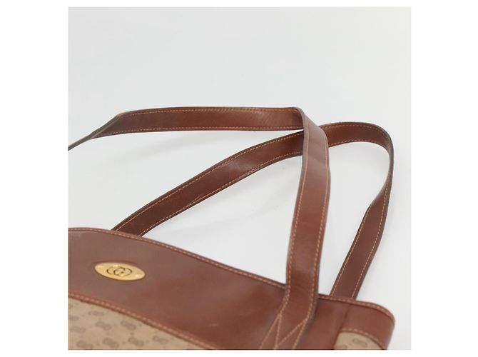 Gucci Borsa tote Micro GG Supreme in PVC beige e oro 002 37 0035 Auth ep10439 D'oro - vista 14