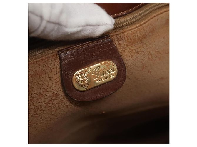 Gucci Borsa tote Micro GG Supreme in PVC beige e oro 002 37 0035 Auth ep10439 D'oro - vista 19