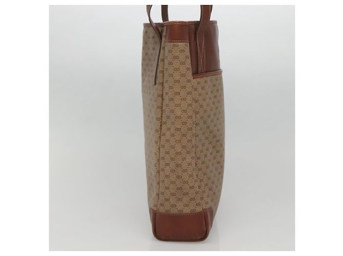 Gucci Borsa tote Micro GG Supreme in PVC beige e oro 002 37 0035 Auth ep10439 D'oro - vista 3