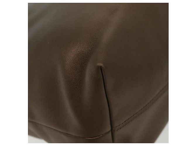 Borsa a mano LOEWE in pelle marrone argento autentica 135204 - vista 15