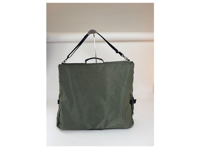 Vintage Issey Miyake Canvas Polyester Reisetasche 2-Wege Grau Khaki - Ansicht 15