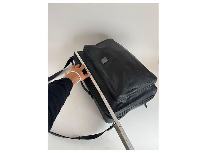 Céline Borsa da viaggio in pelle 2 in 1 Vintage Celine Paris nera Nero - vista 10