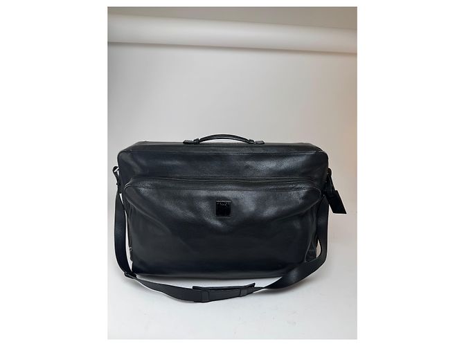 Céline Borsa da viaggio in pelle 2 in 1 Vintage Celine Paris nera Nero - vista 14