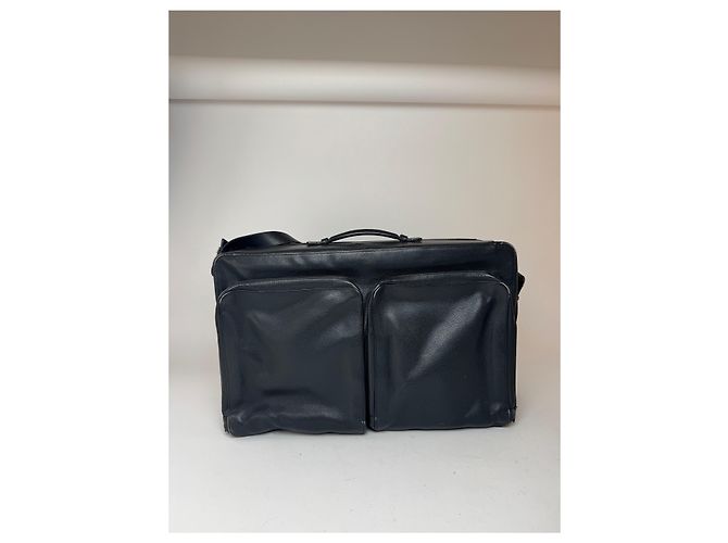 Céline Borsa da viaggio in pelle 2 in 1 Vintage Celine Paris nera Nero - vista 2