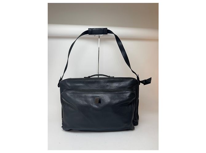 Céline Borsa da viaggio in pelle 2 in 1 Vintage Celine Paris nera Nero - vista 5